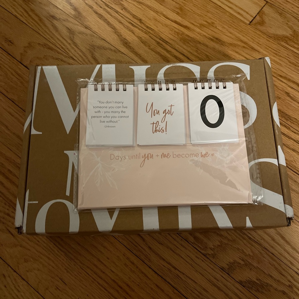 Miss to Mrs Count Down Calendar and Box